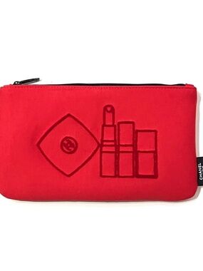 CHANEL Red Makeup Pouch